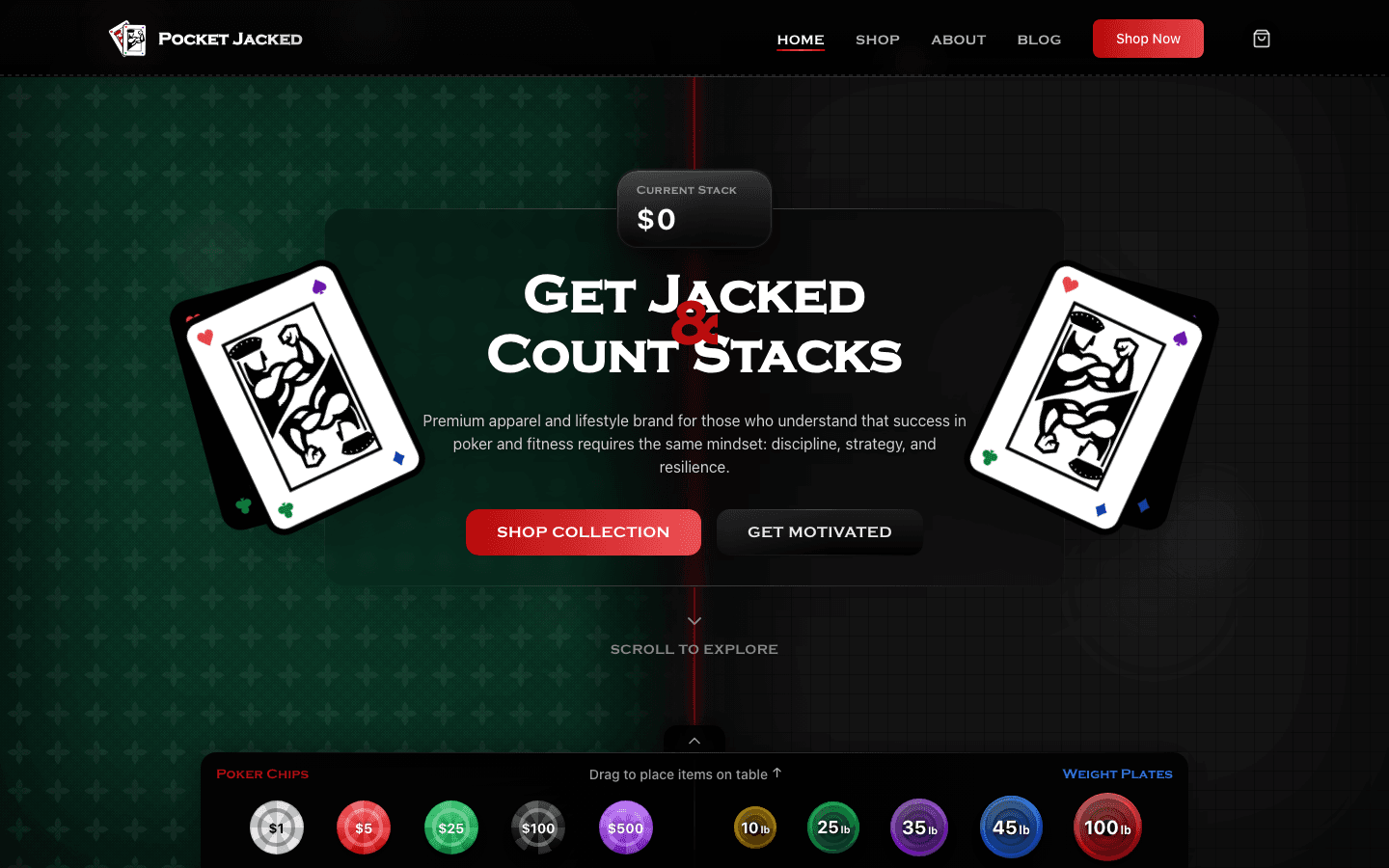Pocket Jacked — main screen